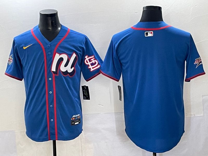 Men 2025 St.Louis Cardinals Blank Blue All star Nike MLB Jersey style 01